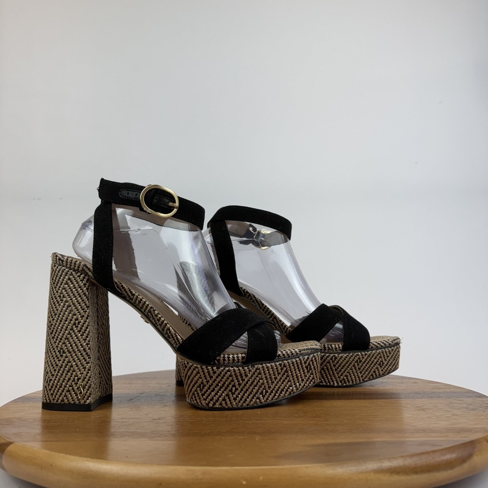 New Womens Sam Edelman Nolita Ultra High Block Heels Sandals Shoes Size 10 M